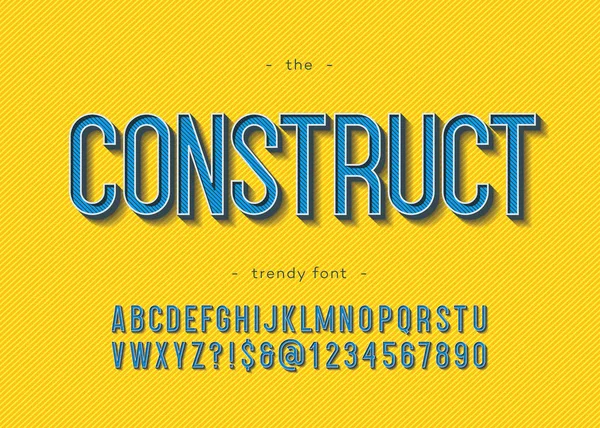 Vector negrita construir alfabeto tipografía moderna — Vector de stock