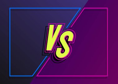 Vektör çerçeve neon stili ile banner karşı