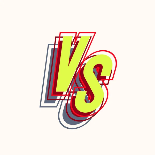 Vector versus bord cartoon stijl voor banner sport — Stockvector