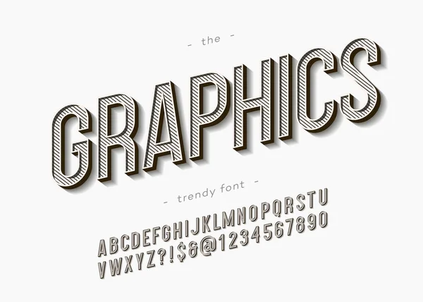 Caratteri grafici grassetto vettoriale tipografia alla moda — Vettoriale Stock