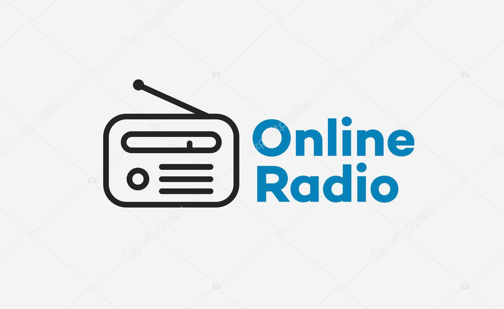 Vector online radio logo