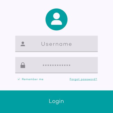 Oturum açma formu sayfa şablonu en az stili
