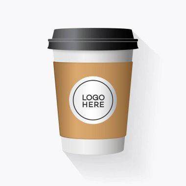 Vektör gerçekçi kağıt bardak