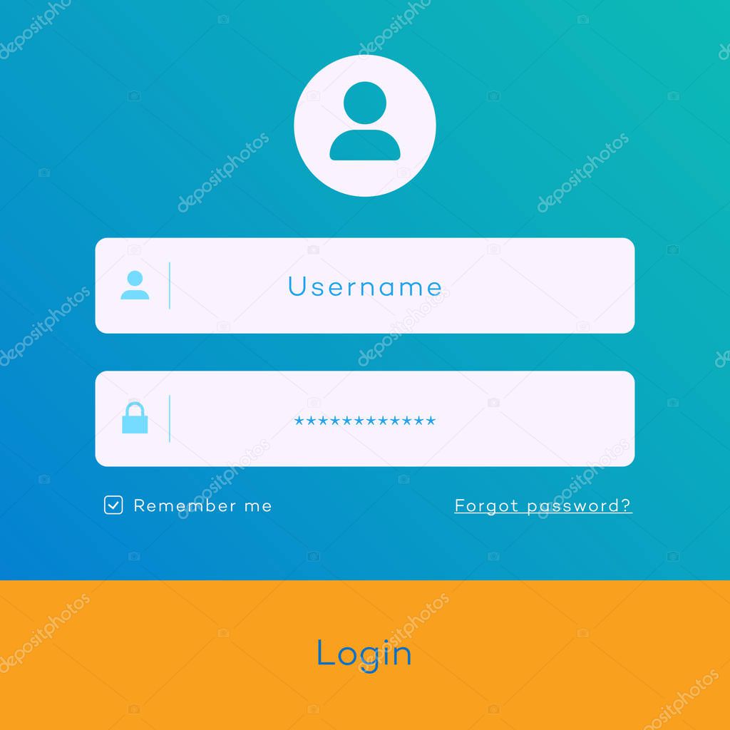 Login form page