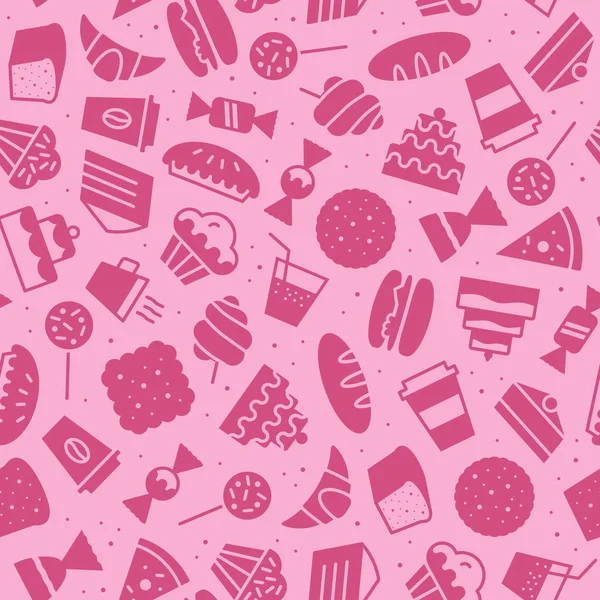 Vektor süß einfach Muster flachen Stil rosa Farbe — Stockvektor