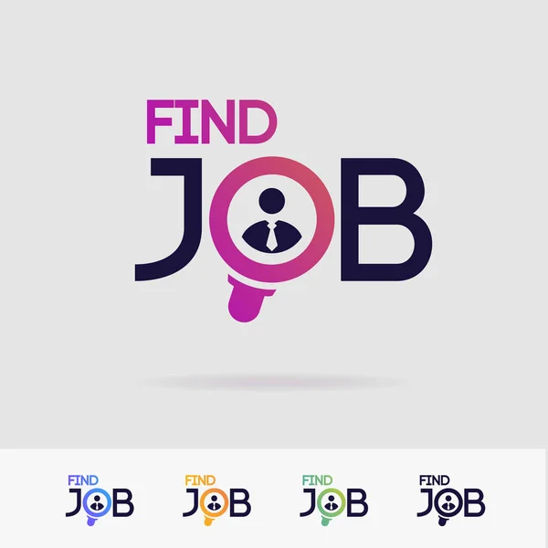 Find job vector symbol set — Stock Vector