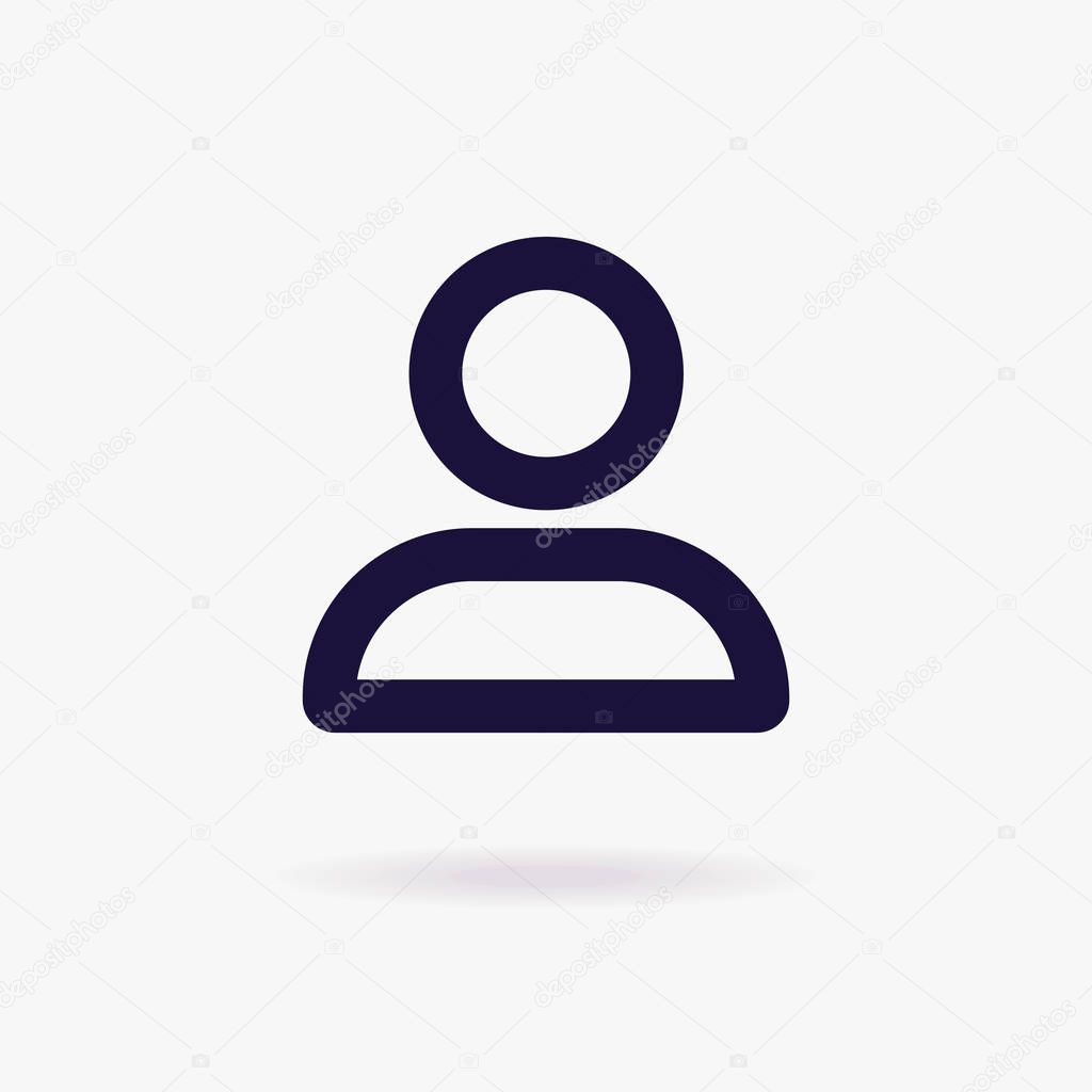 User vector icon outline style