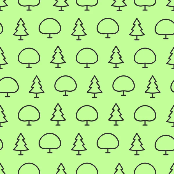 Jednolity wzór stylu linii drzew — Wektor stockowy