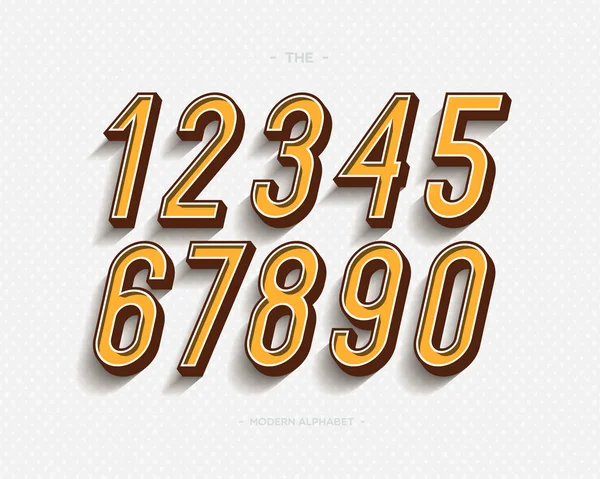 Set of vector numbers set modern typography — Stock Vector