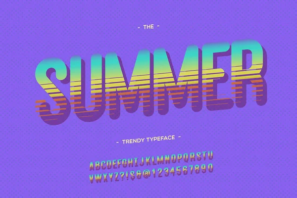 夏季矢量字体粗体样式 — 图库矢量图片