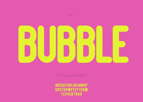 Vector bubble font — Stock Vector