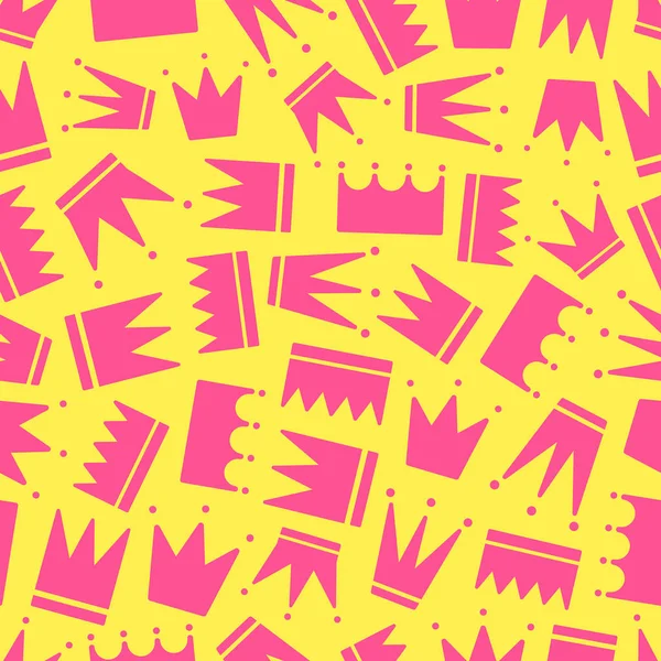 Motif couronne style coloré mignon — Image vectorielle