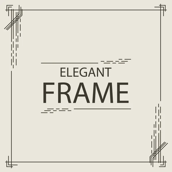 Frame elegante lijnstijl vierkante vorm — Stockvector