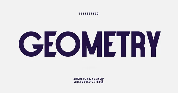 Vektor Geometrie Schriftart fetter Stil — Stockvektor