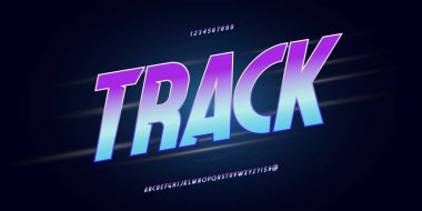 Vektör yazı tipi kalın stil trendy tipografi