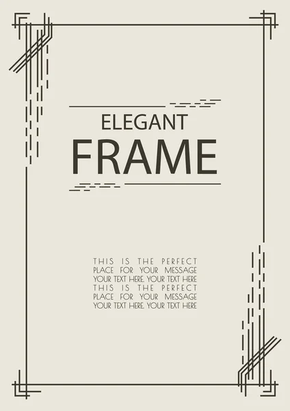 Vector frame sjabloon elegan stijl — Stockvector
