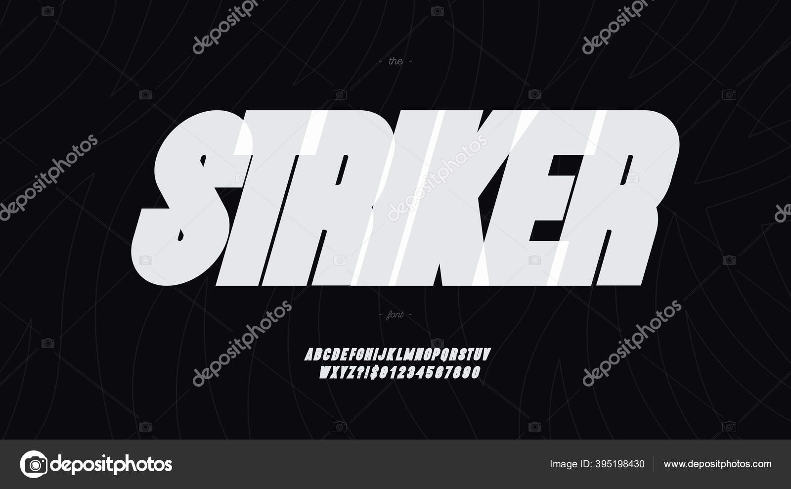 striker font style modern typography Stock Vector Image by ©VI6277 #395198430