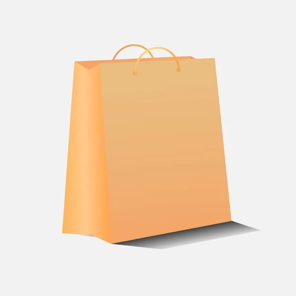 Vector paper bag 3d realistic style — Stock Vector