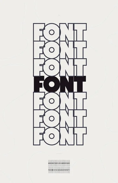 Police vectorielle typographie moderne — Image vectorielle