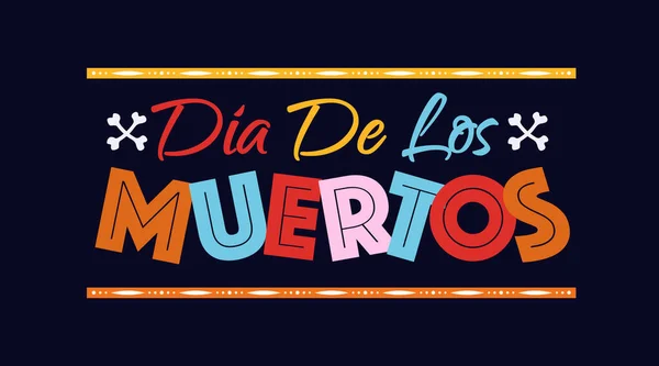 Banner Dia de Los Muertos — Vector de stock