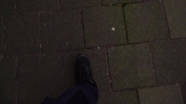 Amsterdam'da sokakta kız yürüyor. ağır çekim