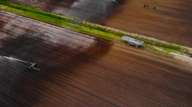 Drone görünümü alan sulama