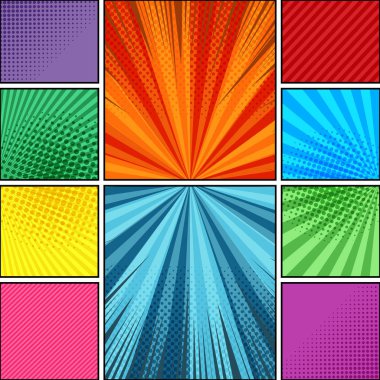 Çizgi roman sayfası arka planı