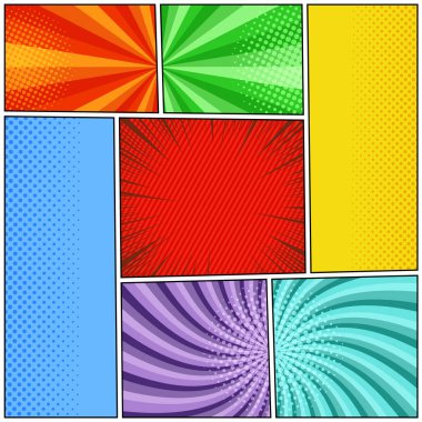 Çizgi roman sayfaları şablon