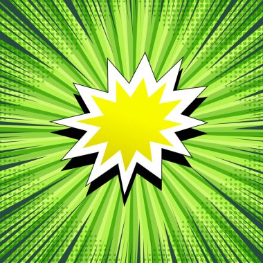 Çizgi roman sayfası yeşil kavramı