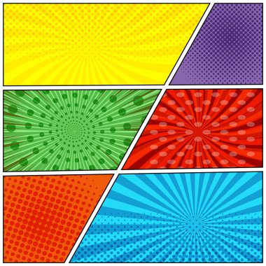 Çizgi roman sayfası şablonu