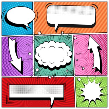 Çizgi roman renkli arka plan