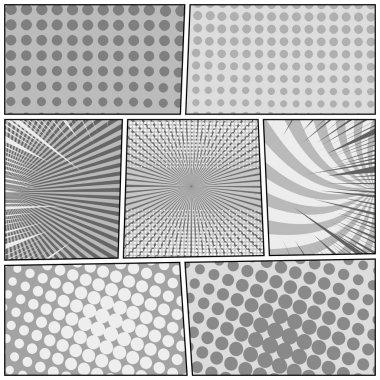 Çizgi roman sayfa tek renkli kompozisyon