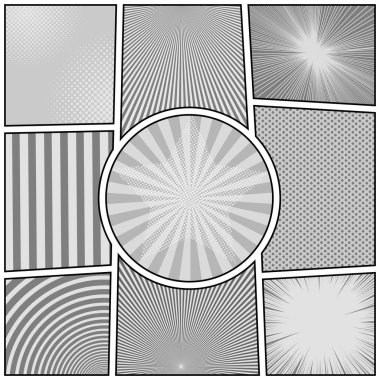 Komik sayfa tek renkli arka plan