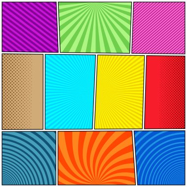 Çizgi roman sayfası arka planı