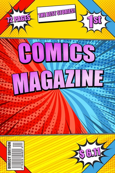 Revista de cómics coloridos — Vector de stock
