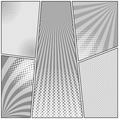 Çizgi roman gri arka plan