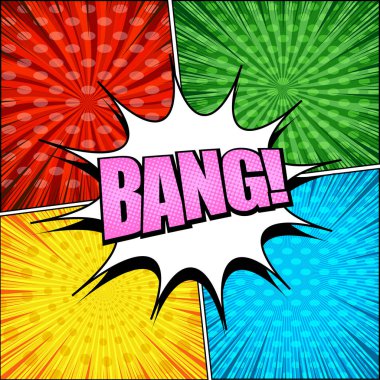 Komik sayfası parlak kavramı