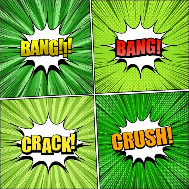 Çizgi roman yeşil sayfalar kümesi