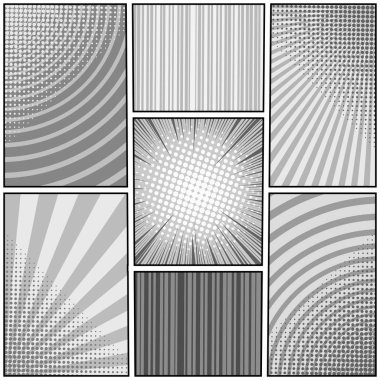 Çizgi roman tek renkli şablonu