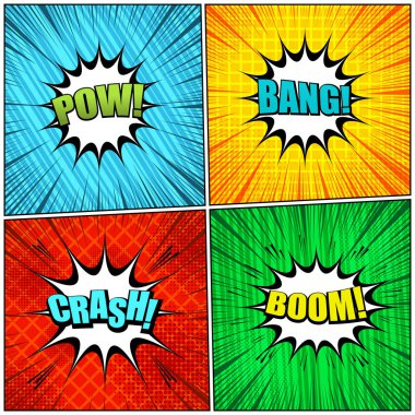 Komik sayfalar zarif koleksiyonu