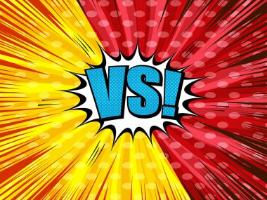 Komik Vs ışık şablon