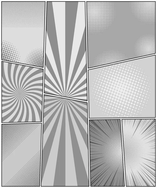 BD page concept gris — Image vectorielle