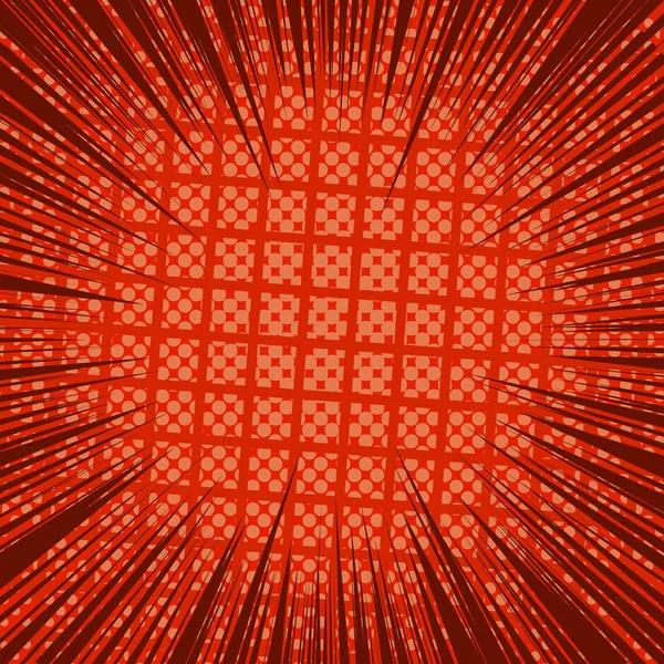 Komiska sidbakgrund rött ljus — Stock vektor