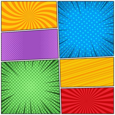 Çizgi roman renkli arka plan