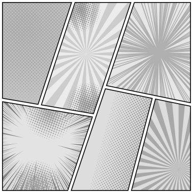 Çizgi roman sayfası tek renkli kavramı