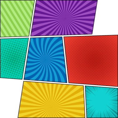 Komik parlak kompozisyon