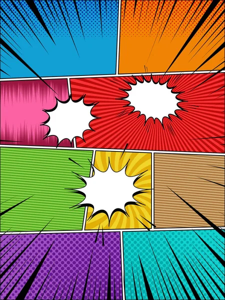 Comic book colorful background — Stock Vector