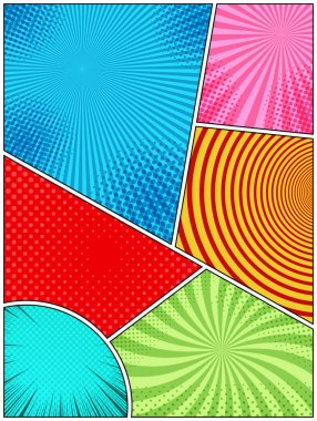 Çizgi roman parlak arka plan