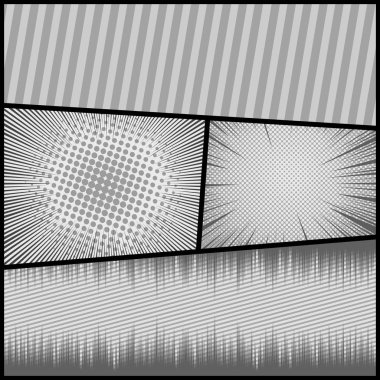 Çizgi roman sayfa tek renkli şablonu