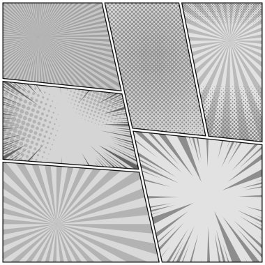 Çizgi roman sayfası tek renkli kavramı